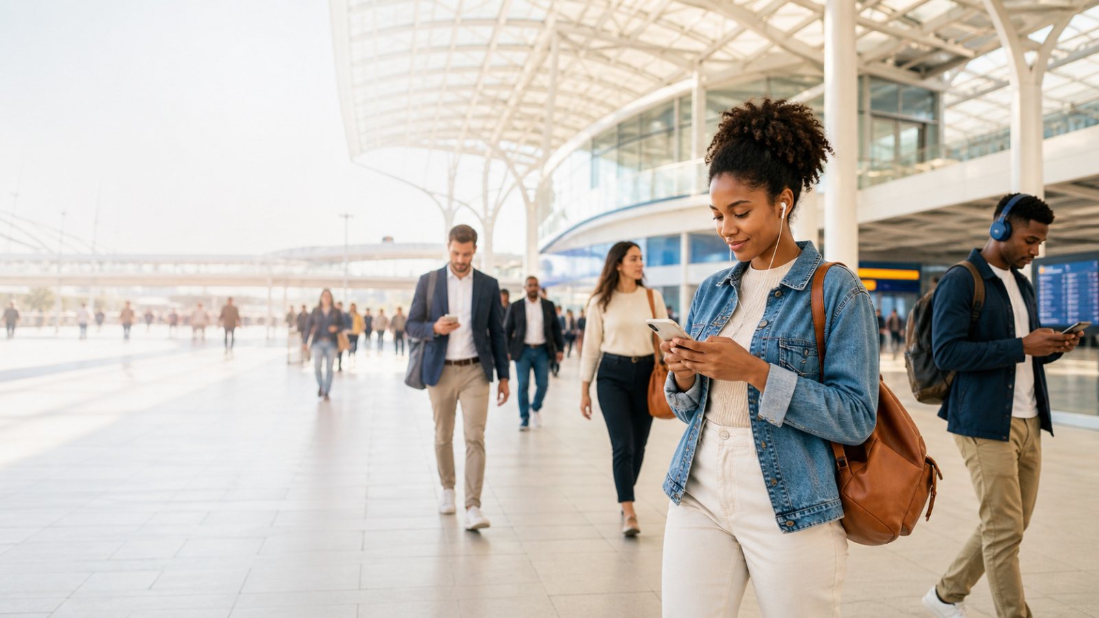 People discovering digital media experiences together